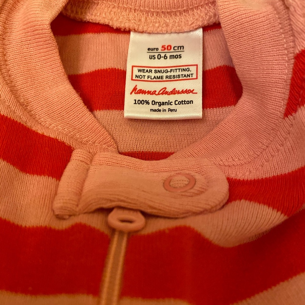 ❌SOLD❌ Hanna Andersson Zipper Baby Pajama Bundle Stripes - Picture 2 of 8